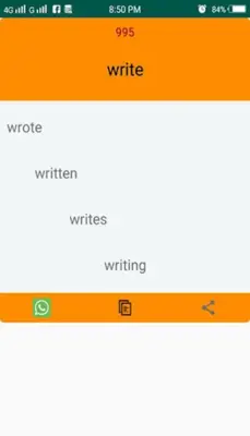 Forms of Verb  English Verb forms android App screenshot 0